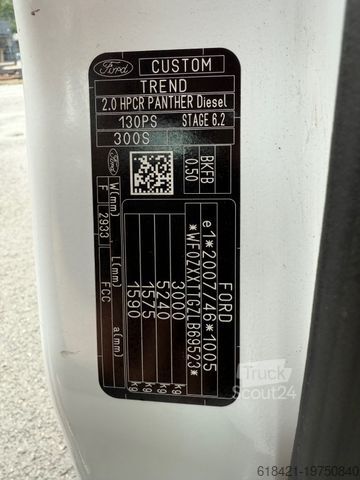 Κλειστό βαν FORD Transit Custom Kasten 300 L1 6 seats + sortimo