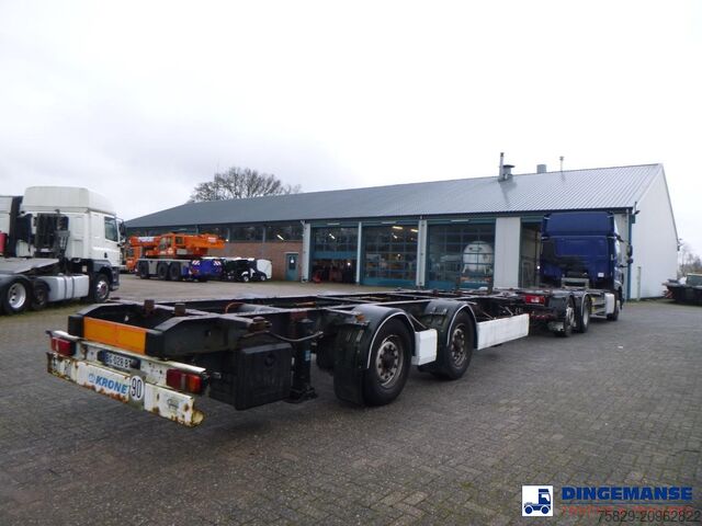 Transport af containere D.A.F. CF 460 6X2 Euro 6 container chassis 20 ft + Kro...