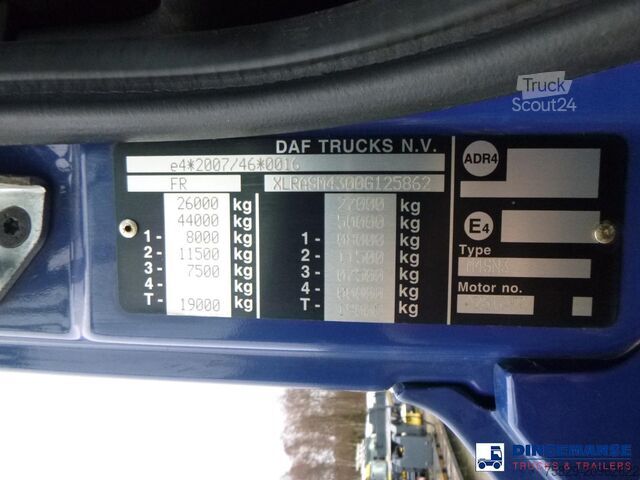 Μεταφορά εμπορευματοκιβωτίων DAF CF 460 6X2 Euro 6 container chassis 20 ft + Kro...