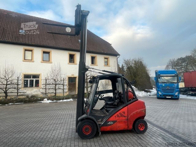 Frontlastare truck LINDE H35T Standard Gasstapler Seitensch. hydr. Zinken