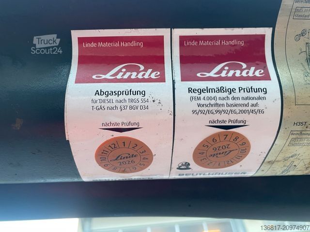 Frontlastare truck LINDE H35T Standard Gasstapler Seitensch. hydr. Zinken