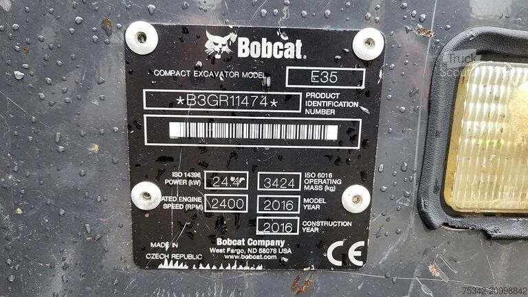 міні-екскаватор Bobcat E35 - 3500 KG