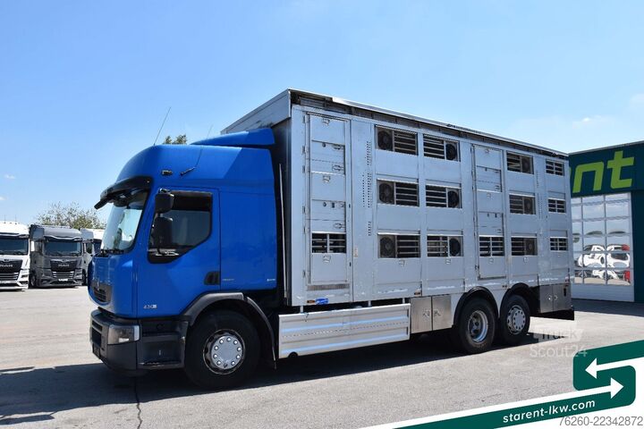 Samochód do przewozu bydła RENAULT 430DXi Viehtransporter Michieletto Aufbau DD