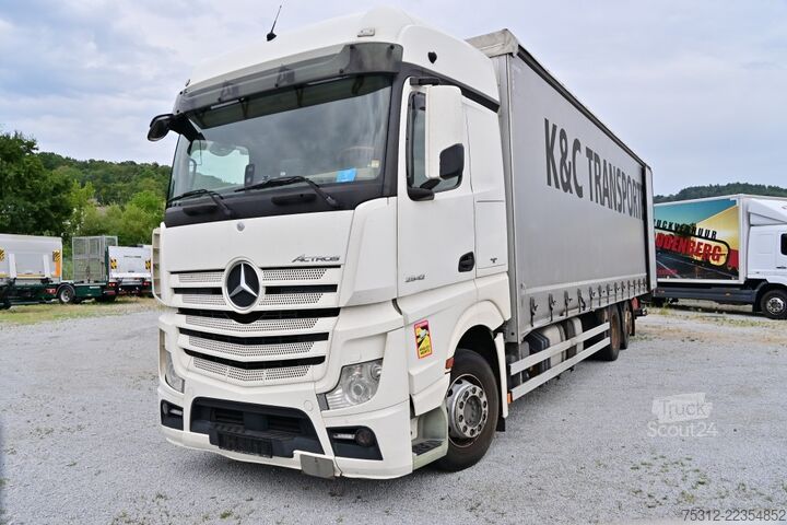 Flaklastbil med kapell Mercedes-Benz Actros 2542  E6 Retarder LBW 9,7x2,8m 24 Paletten