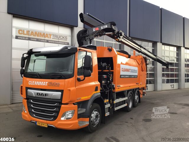 Vehicul de colectare a deșeurilor DAF FAN CF 340 Hiab 21 Tonmeter laadkraan