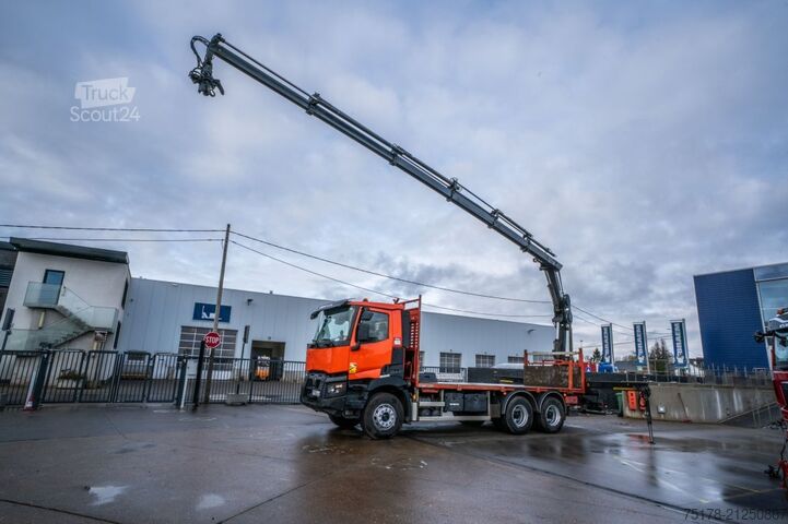 Lastplattform RENAULT C 430 DXI // GRUE HIAB 16T/m + 3 EXT