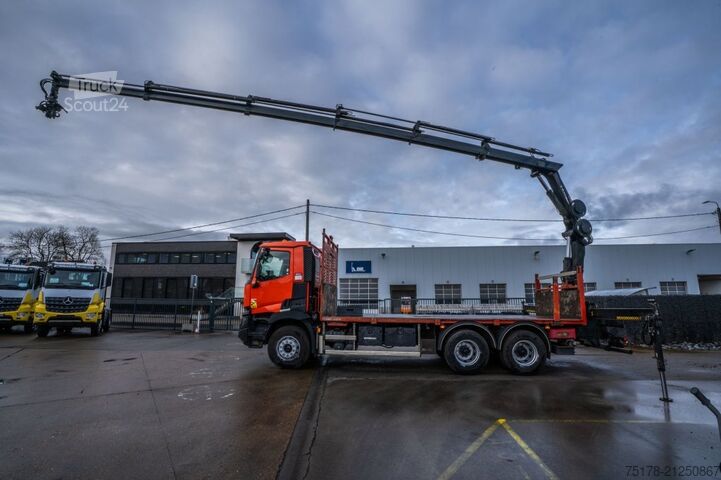 Lastplattform RENAULT C 430 DXI // GRUE HIAB 16T/m + 3 EXT