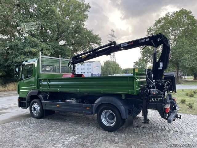 Macara montată pe camion mercedes-benz Atego 1224 Zweiseitenkipper Kran Greifer *Klima*