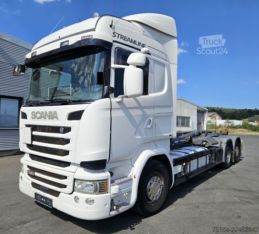 Autocamion cu cârlig pentru containere SCANIA R 450 6x2 Nachlauflenkachse