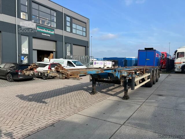 Container transport Van Hool 3B0070 / SAF + Disc / 1x Extendable / Lift Axle