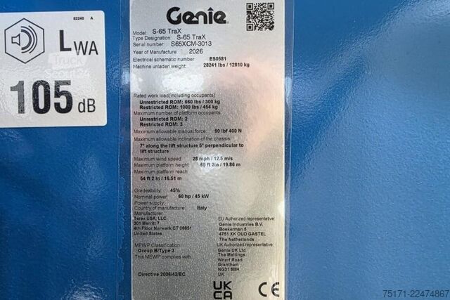 Телескопическая платформа Genie S65XC Trax Valid inspection, *Guarantee! Diesel, 4
