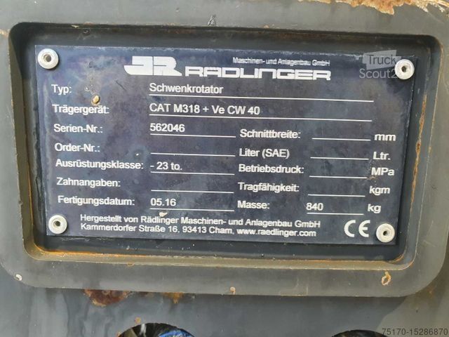 Alții  Rädlinger Schwenkrotator CAT M318 / CW 40 / 2016
