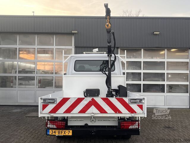 Nákladné vozidlo s plošinou a žeriavom Mercedes-Benz Sprinter 513cdi 130pk DC Laadkraan Hiab 017T Ai...