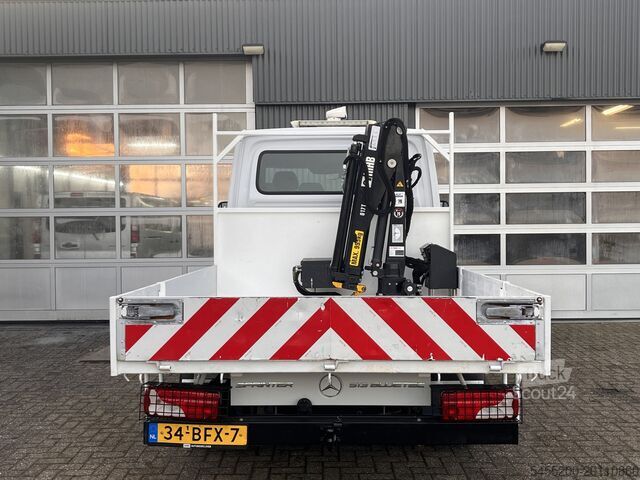 Nákladné vozidlo s plošinou a žeriavom Mercedes-Benz Sprinter 513cdi 130pk DC Laadkraan Hiab 017T Ai...