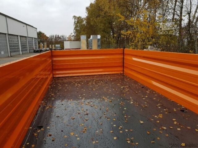 Remorque à benne basculante Möslein TTD11- BA Orange  neuer Tandem 3- Seitenkipper Tiefladermit Bordwand- Aufsatz-- Neufahrzeug --