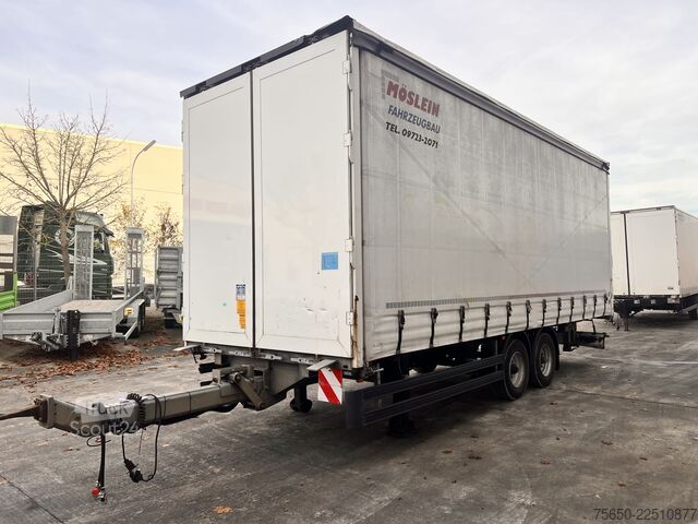 Remorque ouverte avec bâche Möslein TPW 105 D 7,30  Tandem- Schiebeplanenanhänger zum Durchladen