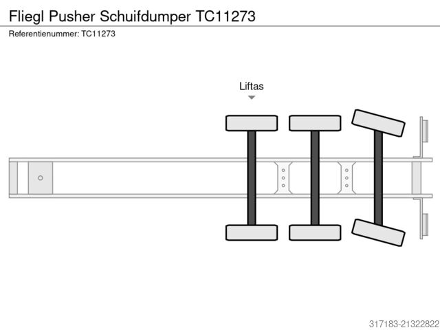 Kiper tovornjak Fliegl Pusher Schuifdumper