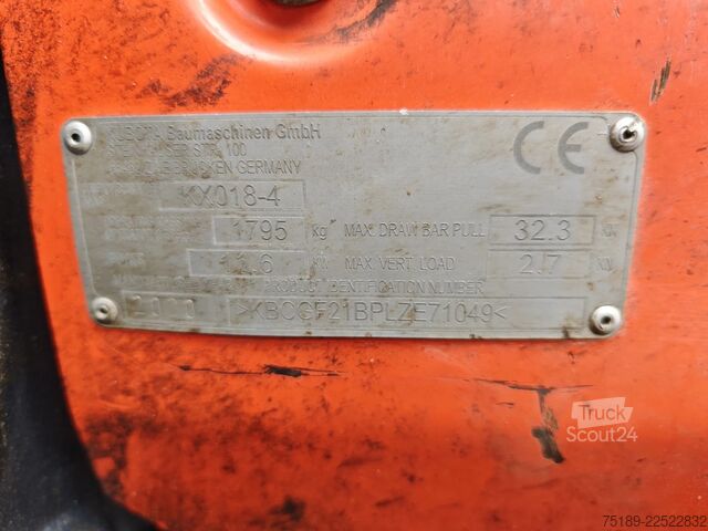 Minirýpadlo Kubota KX018-4 2 Buckets 2 Pieces!