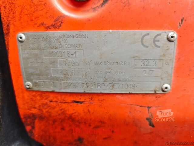 Minirýpadlo Kubota KX018-4 2 Buckets 2 Pieces!