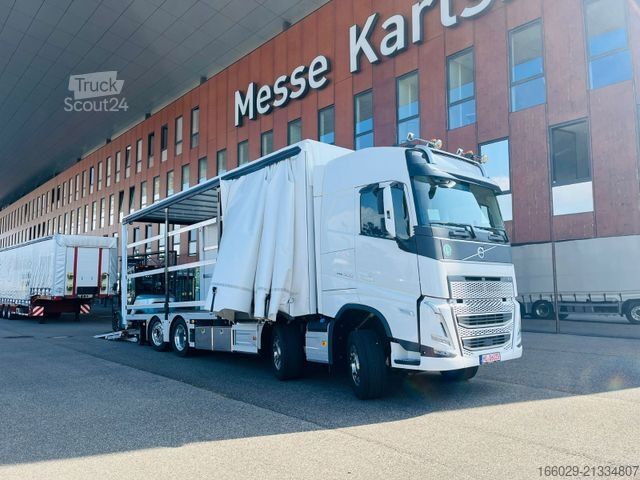 Automobilių pervežimo sunkvežimis VOLVO 8x2 mit Schwerlast-Ladebordwand Rampe Stapler