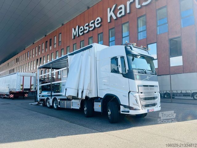 Tentinė platforma sunkvežimis VOLVO 8x2 mit Schwerlast-Ladebordwand Rampe Stapler