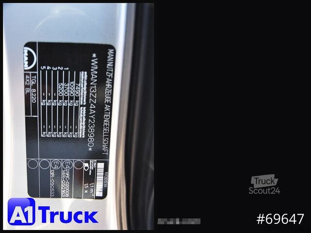 Pick-up furgons MAN TGL 8,220, Pritsche offen, L6400mm,  AHK,