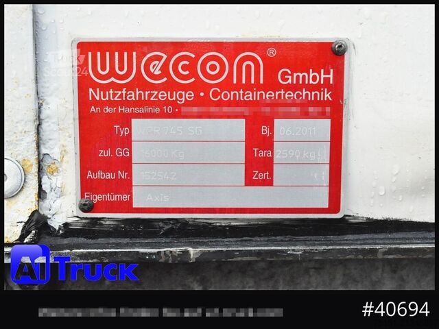 Maināms virsbūves karkass ar platformu un tentu WECON WPR 745, verzinkt, 2520  innen, Code XL, neue Plane
