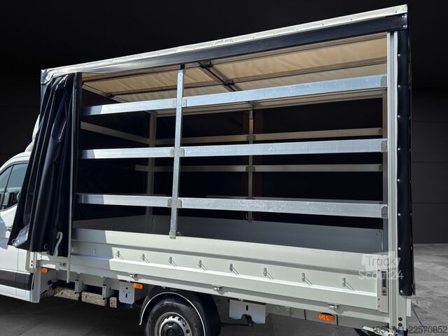 Transporter mit Pritsche & Plane RENAULT Master Schiebeplane Links Voll Alu AHK Tachograf
