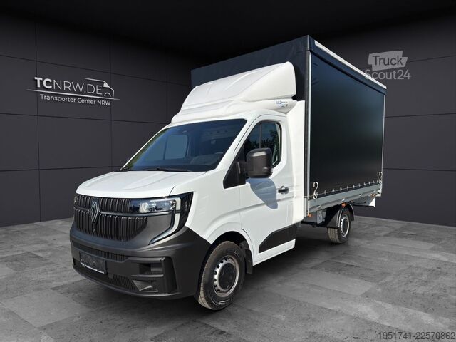 Transporter mit Pritsche & Plane RENAULT Master Schiebeplane Links Voll Alu AHK Tachograf