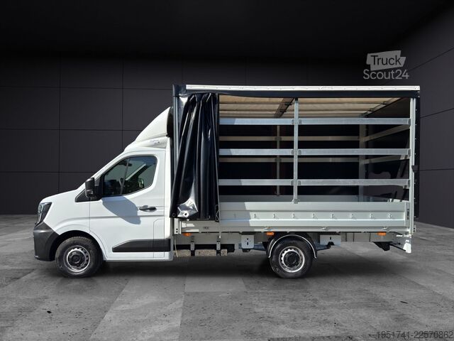 Transporter mit Pritsche & Plane RENAULT Master Schiebeplane Links Voll Alu AHK Tachograf