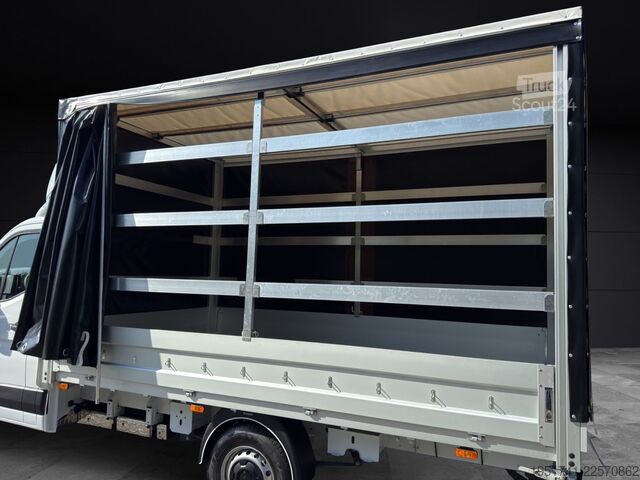 Transporter mit Pritsche & Plane RENAULT Master Schiebeplane Links Voll Alu AHK Tachograf
