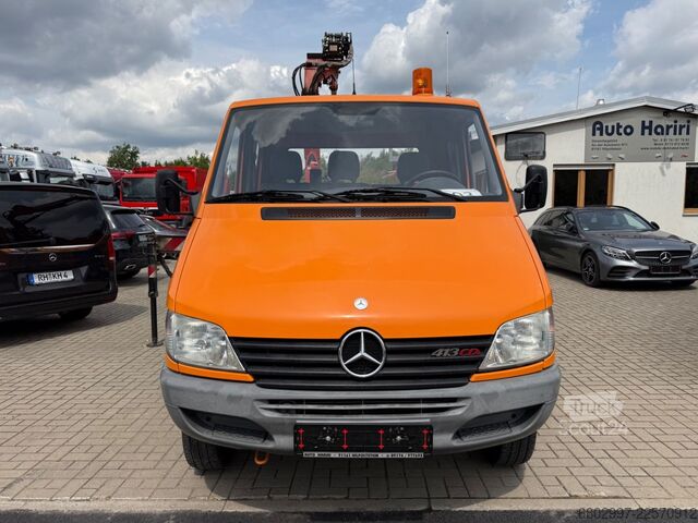 Pick-up van MERCEDES-BENZ Sprinter 413 CDI 4X4 ALLRAD DoKa+Kran Atlas 35.1