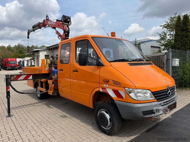 Pick-up van MERCEDES-BENZ Sprinter 413 CDI 4X4 ALLRAD DoKa+Kran Atlas 35.1