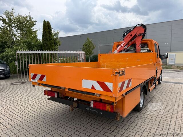 Pick-up van MERCEDES-BENZ Sprinter 413 CDI 4X4 ALLRAD DoKa+Kran Atlas 35.1