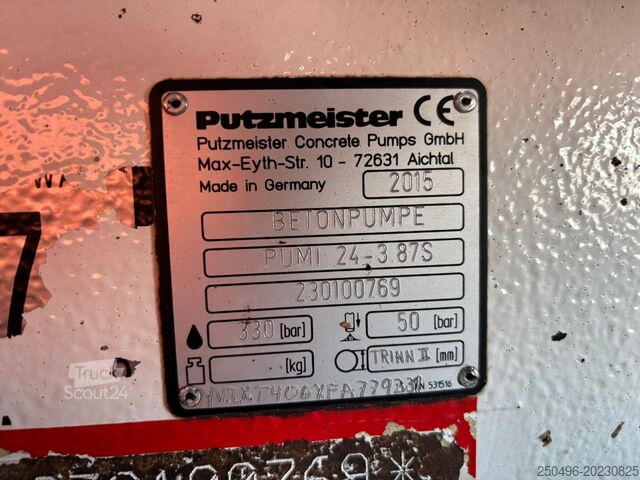Betono siurblys Volvo FMX 500 8x4 PUMI 24-3 - 24 m - 2303 hours / 7 m...