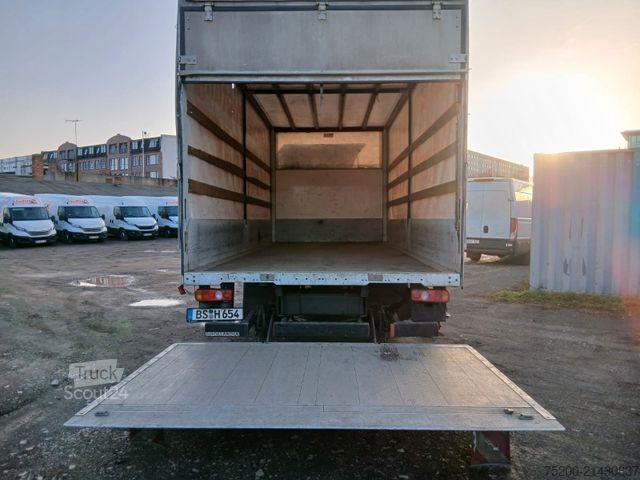 Platós teherautó ponyvával MITSUBISHI Fuso Canter/ LBW