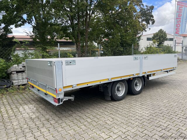 Открытый прицеп Möslein THT 11- G 6,2  Tandem Pritsche- Tieflader mit Rungentaschen