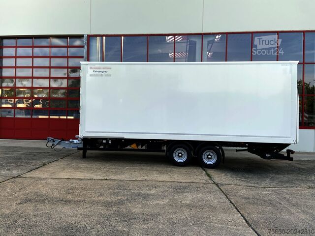 Remorque à caisse Möslein TK0105D-L Weiß  Tandem Koffer, Ladebordwand 1,5 t + DurchladbarNeufahrzeug --