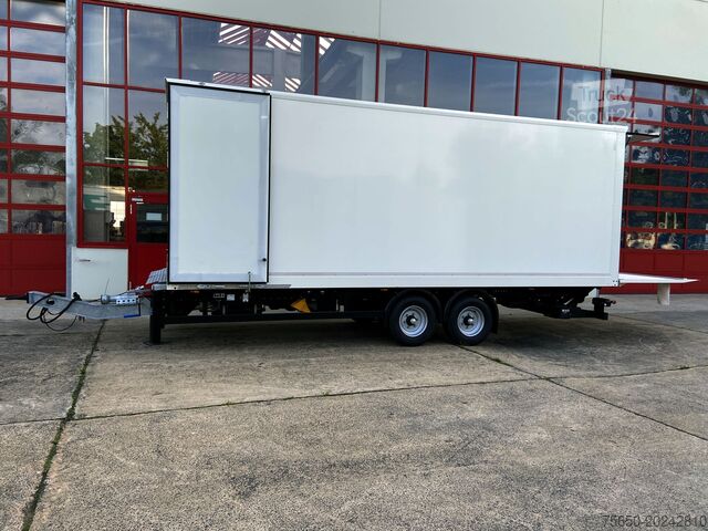 Remorque à caisse Möslein TK0105D-L Weiß  Tandem Koffer, Ladebordwand 1,5 t + DurchladbarNeufahrzeug --