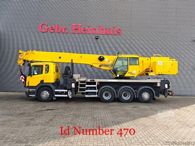 Camion-grue Scania P400 8x4 Tridem Grove TMC 540 Jip!