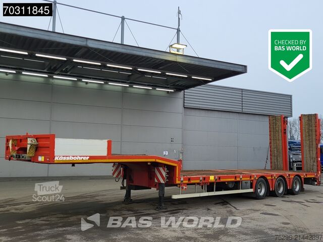 Low loader Kässbohrer LB3E Extendable Lift Axle Steering Axle Ramps A...