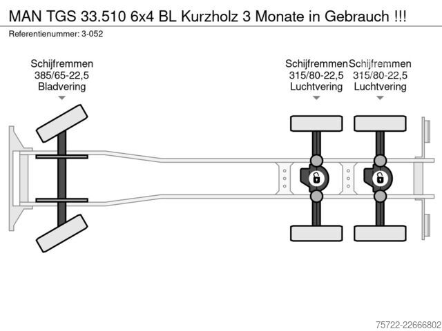 Транспортер для перевезення лісоматеріалів MAN TGS 33.510 6x4 BL Kurzholz 3 Monate in Gebrauch...