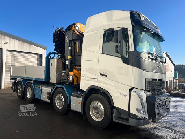 Lastbil med flak VOLVO FH 540 8x2 EFFER Kran Sattelzugmaschine