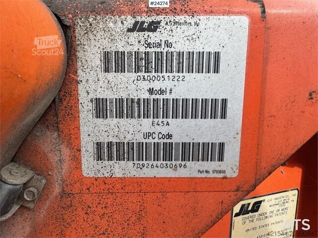 Sujungta teleskopinė darbo platforma JLG E45AJ Articulating Boom Lift – Repair Object WATCH