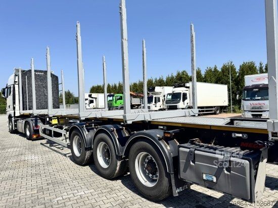 Лесовозный полуприцеп MEGA TIMBER LONG HOLZAUFLIEGER 6 RUNGENPAARE
