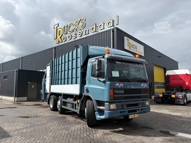 Машина для збору сміття DAF CF 75.250 + manual + 6x2 + 6cub system + euro 2