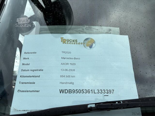 Рефрижераторне/заморожене транспортування Mercedes-Benz AXOR 1829 + THERMO KING 500e + MANUAL + LIFT