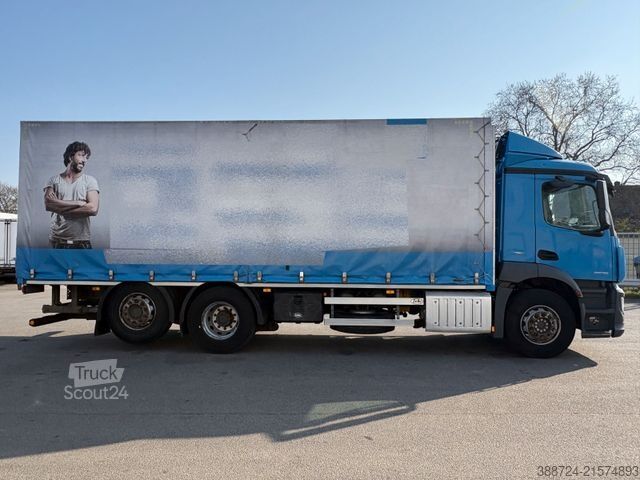 Camion plateau avec bâche MERCEDES-BENZ Antos2536*E6c*Schwenkwand*Lenk+Lift*Klima*TÜV*