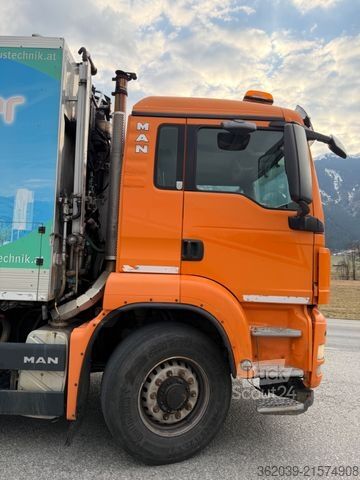 Çöp kamyonu MAN TGS 26.480 6X2 EEV MÜLLWAGEN BLATT LUFT LIFT GEL
