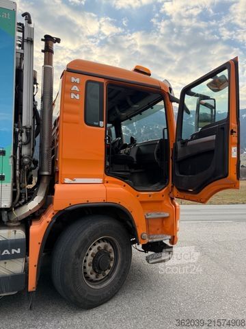 Çöp kamyonu MAN TGS 26.480 6X2 EEV MÜLLWAGEN BLATT LUFT LIFT GEL